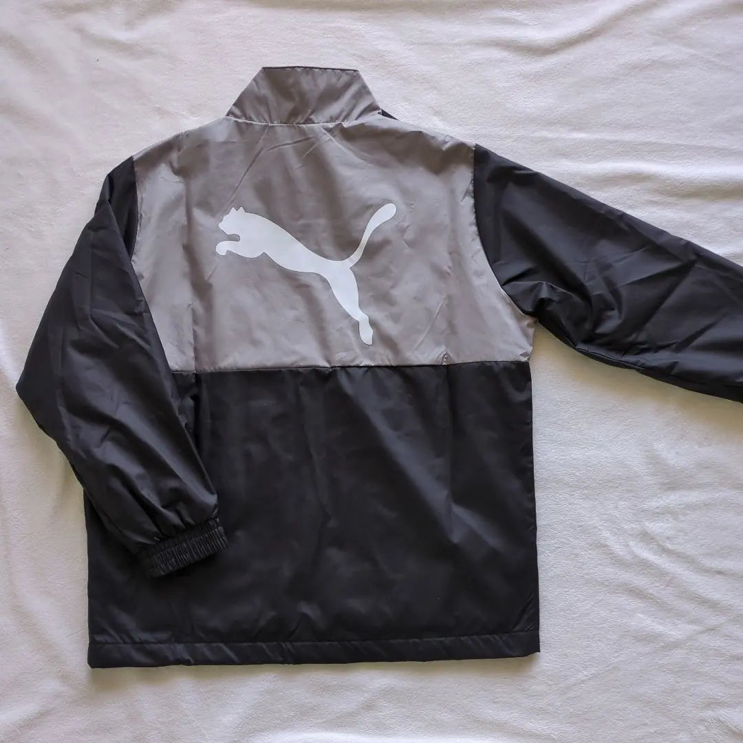 PUMA Fleece Jacket 120cm Black/Grey Windbreaker Topwear