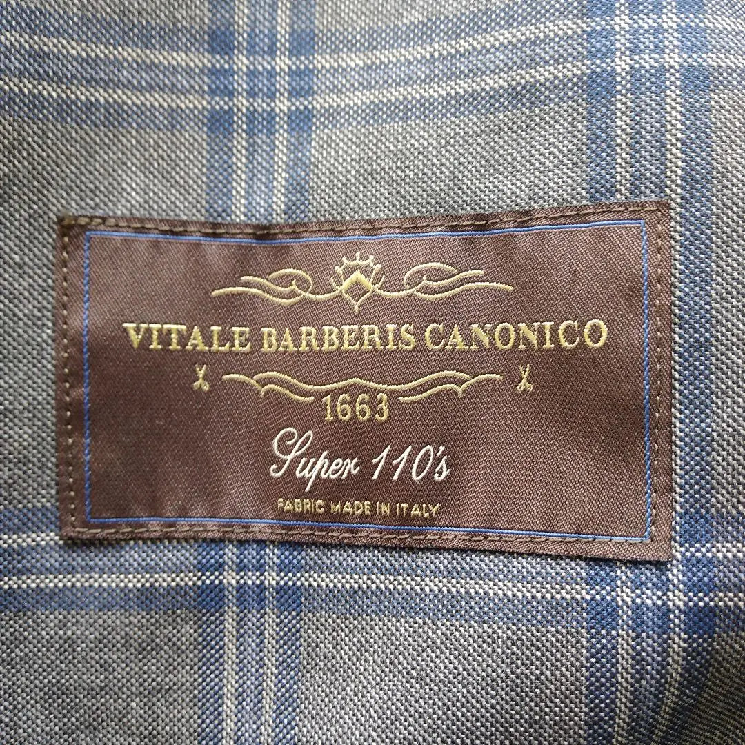 [Good condition] CANONICO Check pattern Paisley SUPER110’S