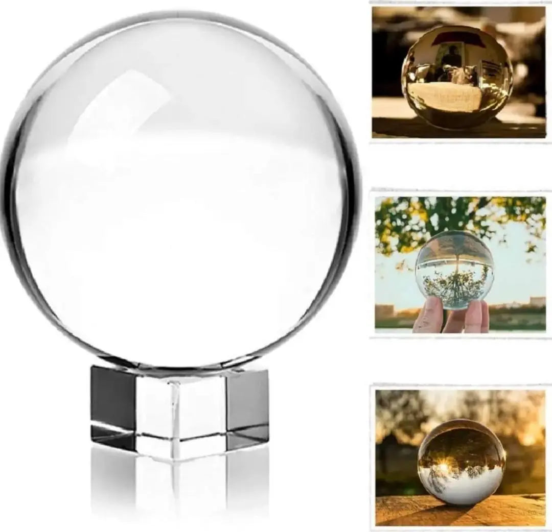 Crystal Ball Photography Colorless Transparent Quartz with Crystal Base Feng Shui Goods