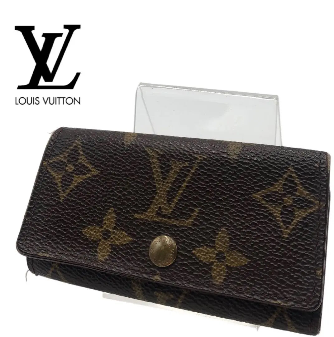 Estuche de 4 llaves Louis Vuitton con estampado de monogramas en piel para mujer Marca de moda