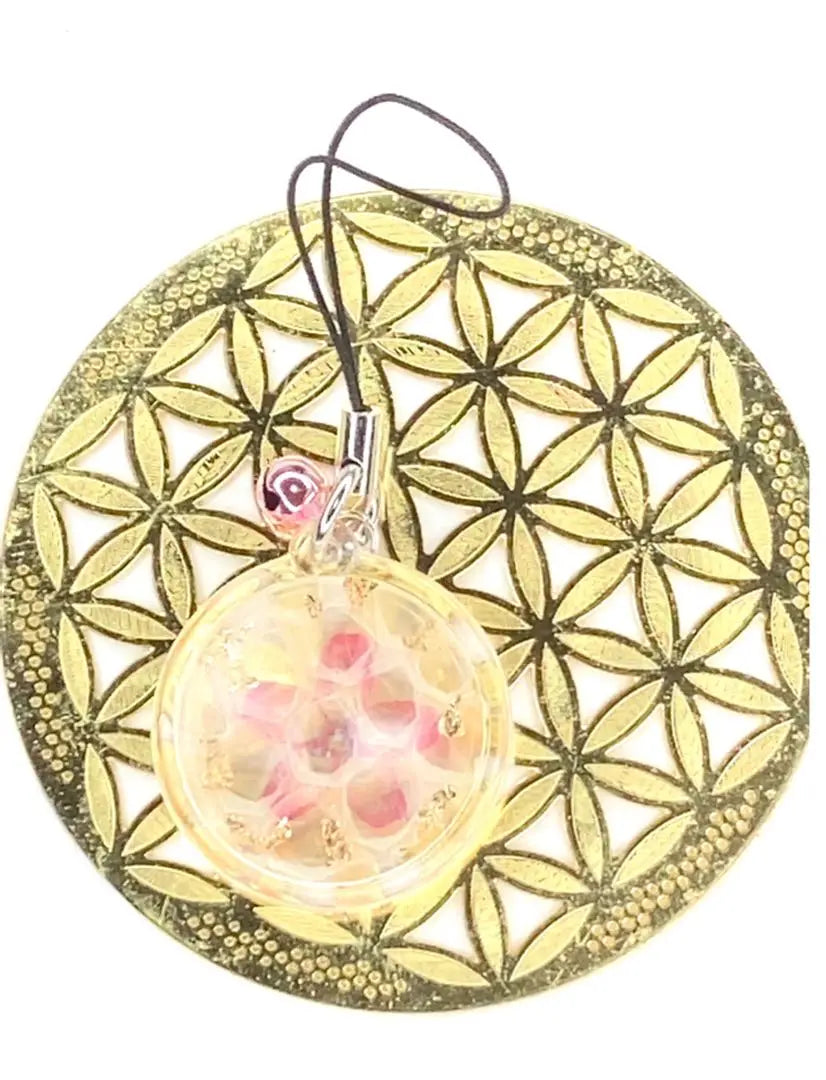 Pink-colored lucky bell✨Snake's shell✨Pink✨4th chakra✨White snake amulet [Tensha Day Prayer] Sakura A