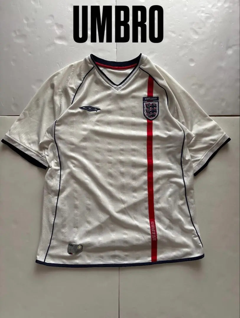 Camiseta de juego de la selección nacional de Inglaterra de Umbro, uniforme de fútbol de los años 00