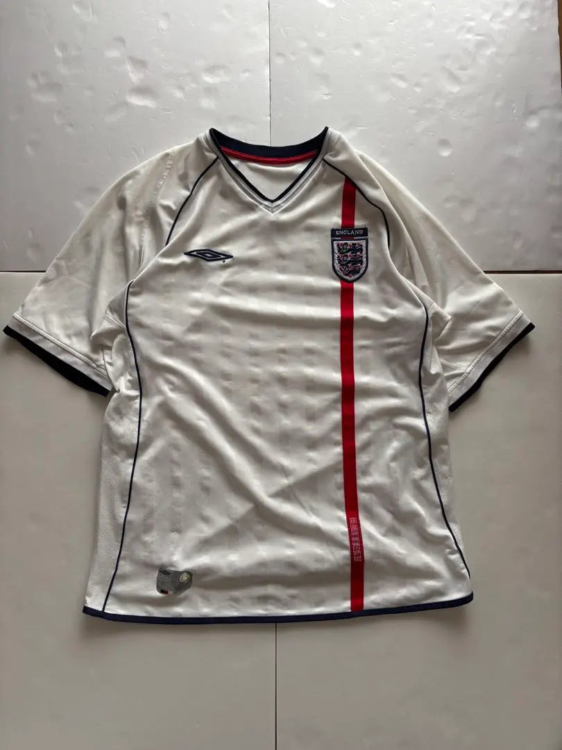 Camiseta de juego de la selección nacional de Inglaterra de Umbro, uniforme de fútbol de los años 00