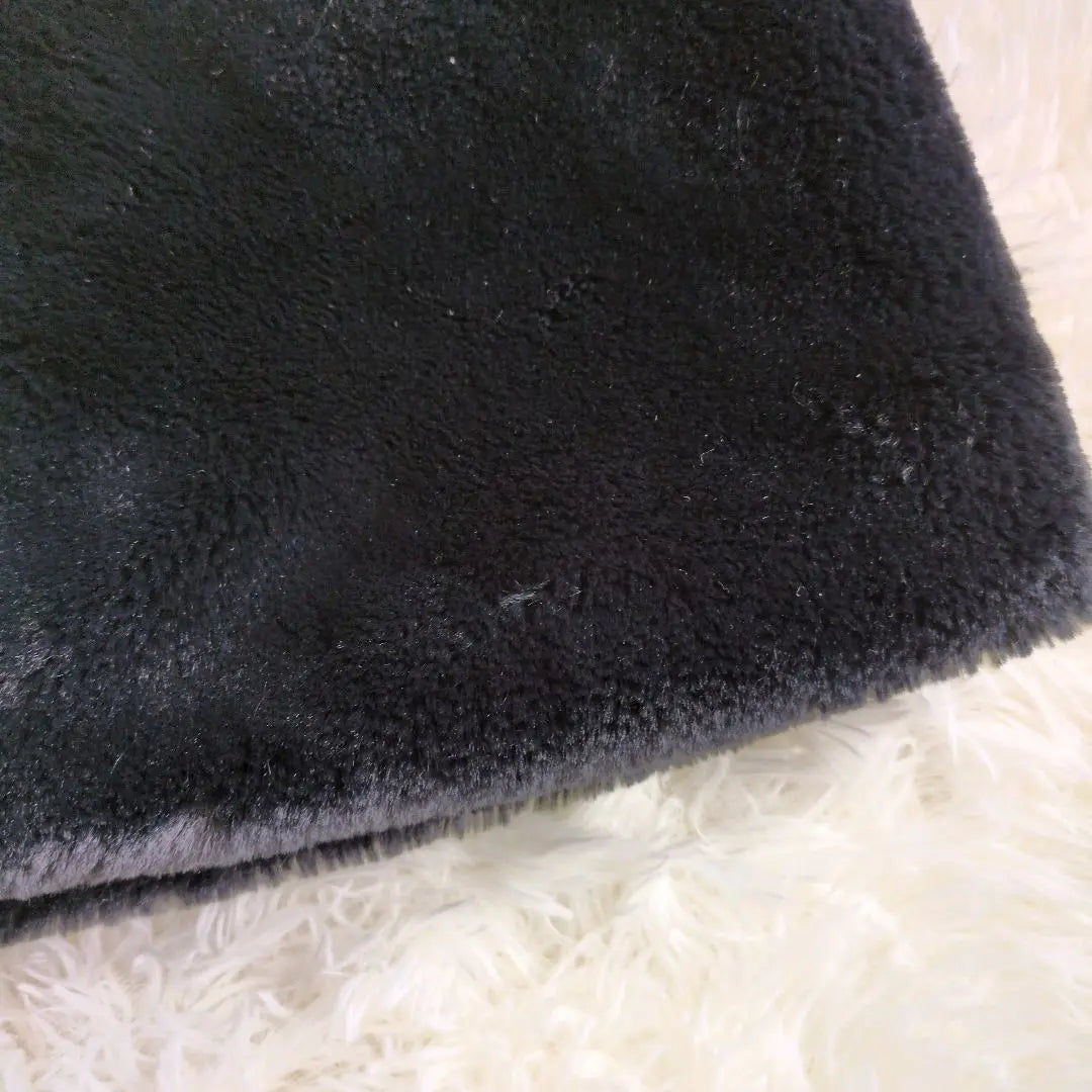 [Good condition] Merry Jonny fur coat black with buttons, free size