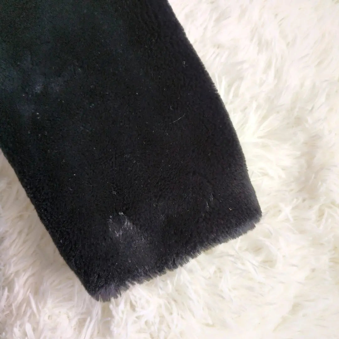 [Good condition] Merry Jonny fur coat black with buttons, free size