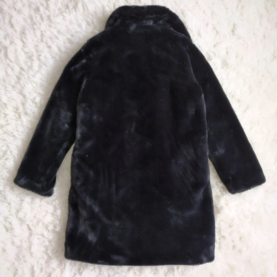 [Good condition] Merry Jonny fur coat black with buttons, free size