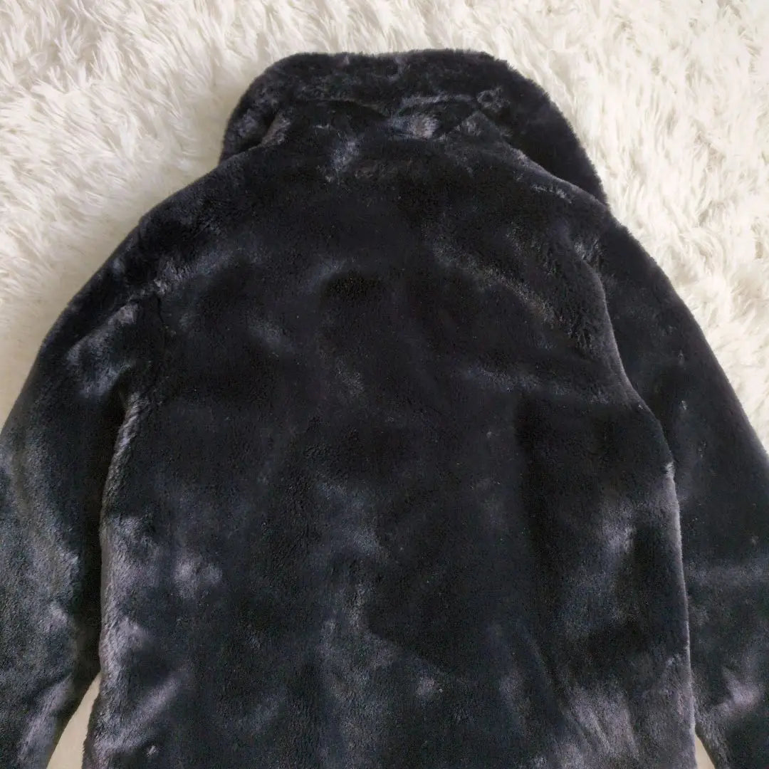 [Good condition] Merry Jonny fur coat black with buttons, free size