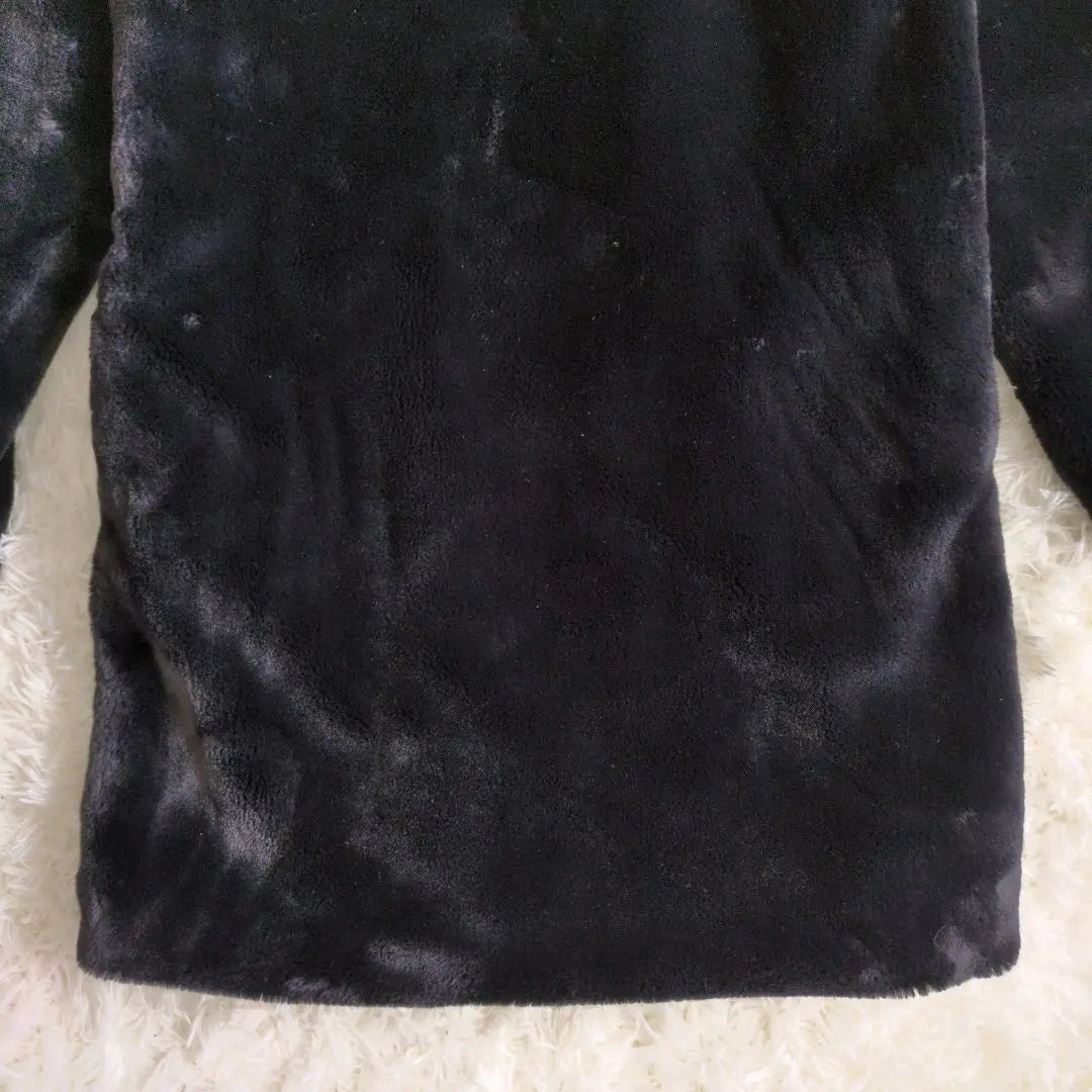 [Good condition] Merry Jonny fur coat black with buttons, free size