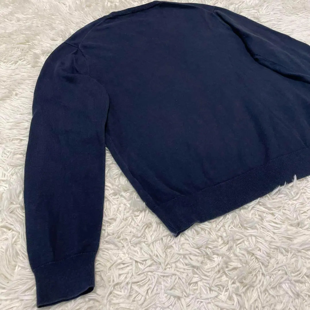 ☆UNIQLO☆Uniqlo [L size] Supima cotton V-neck/long sleeve/navy | ☆UNIQLO☆ユニクロ【Lサイズ】スーピマコットンVネック/長袖/ネイビー