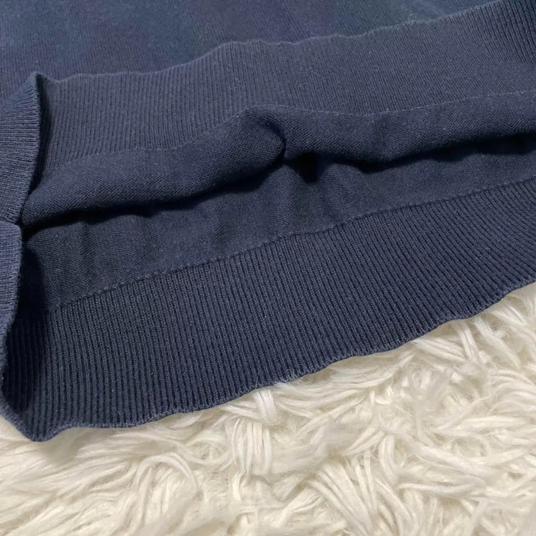 ☆UNIQLO☆Uniqlo [L size] Supima cotton V-neck/long sleeve/navy | ☆UNIQLO☆ユニクロ【Lサイズ】スーピマコットンVネック/長袖/ネイビー