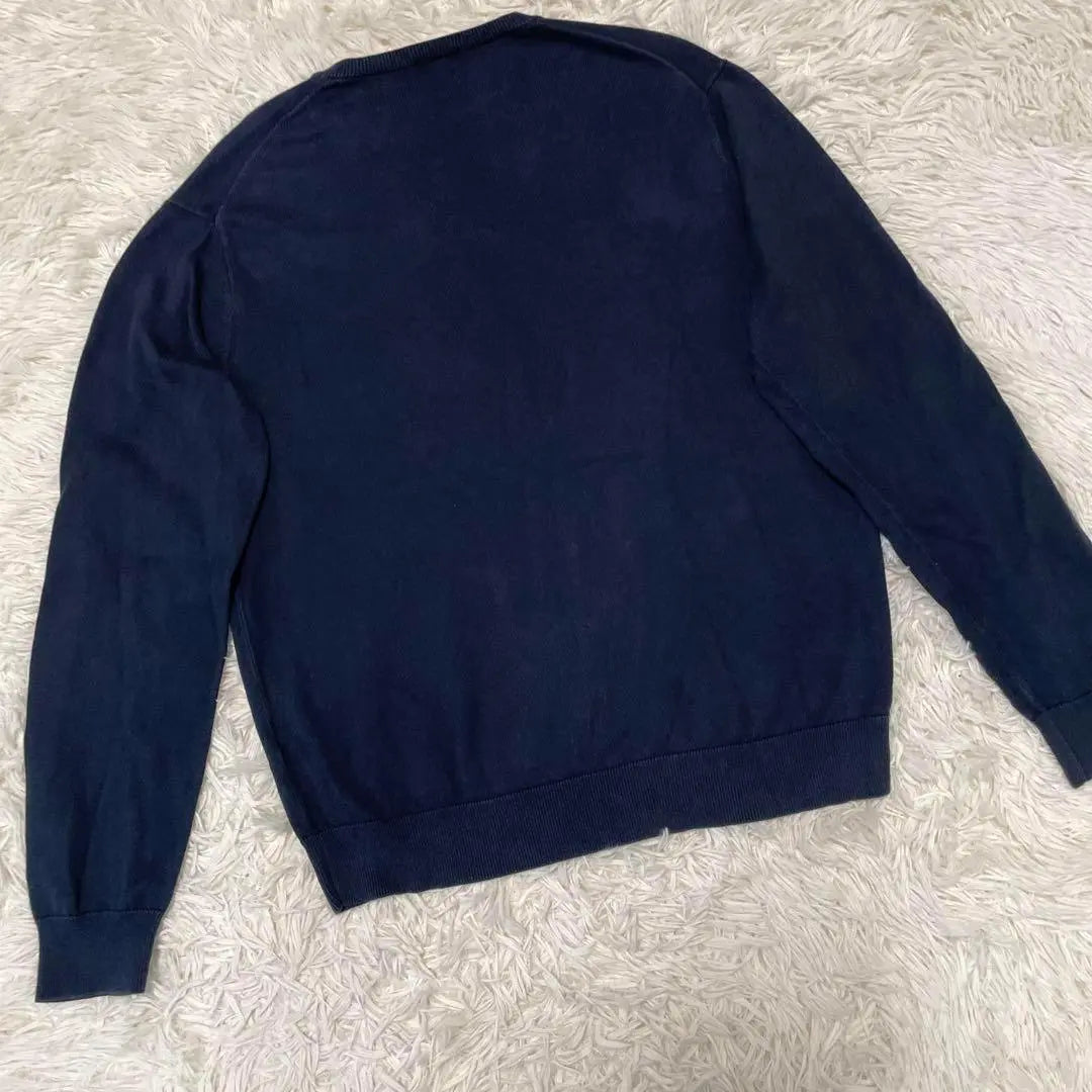 ☆UNIQLO☆Uniqlo [L size] Supima cotton V-neck/long sleeve/navy | ☆UNIQLO☆ユニクロ【Lサイズ】スーピマコットンVネック/長袖/ネイビー