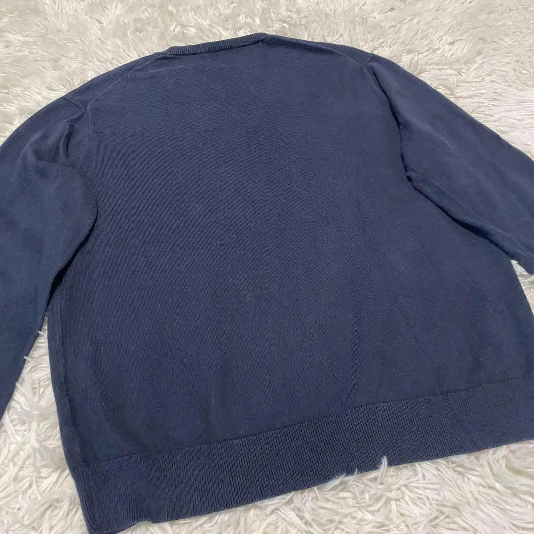 ☆UNIQLO☆Uniqlo [L size] Supima cotton V-neck/long sleeve/navy | ☆UNIQLO☆ユニクロ【Lサイズ】スーピマコットンVネック/長袖/ネイビー