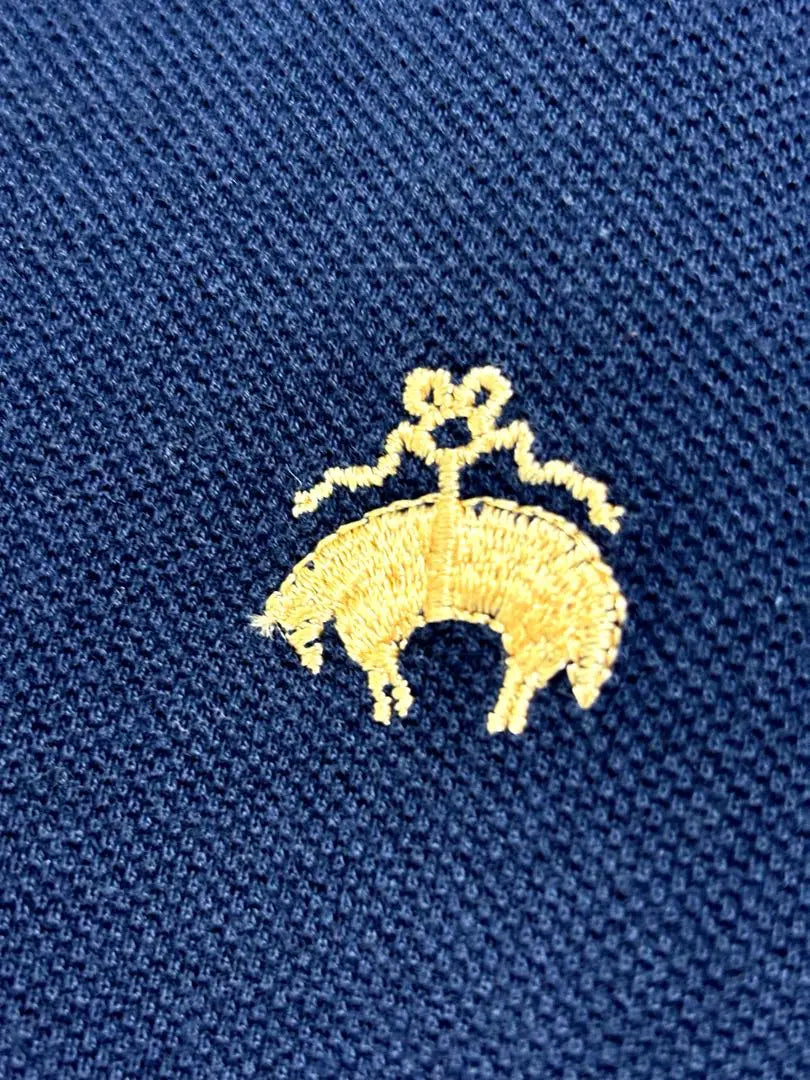 90S M [Brooks Brothers] USA Money Embroidery Logo Triple Tag Polo Shirt