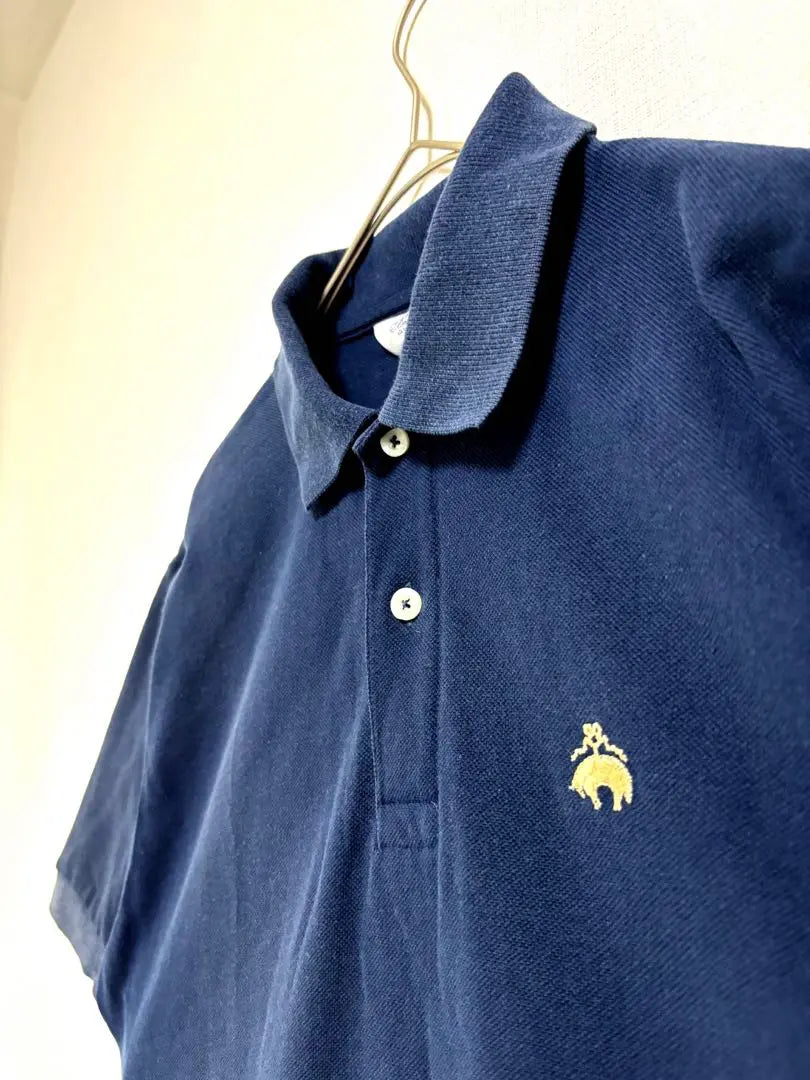 90S M [Brooks Brothers] USA Money Embroidery Logo Triple Tag Polo Shirt