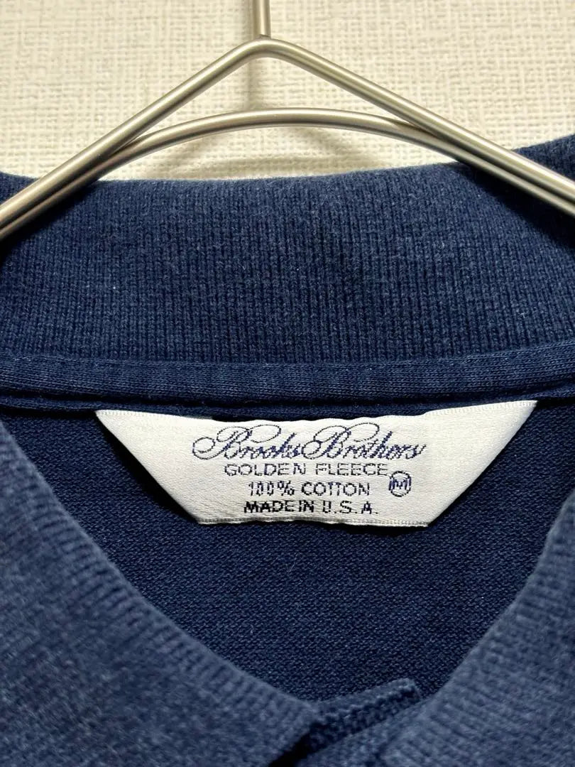 Camiseta polo con triple etiqueta y logotipo bordado de dinero de EE. UU. de los años 90 [Brooks Brothers]