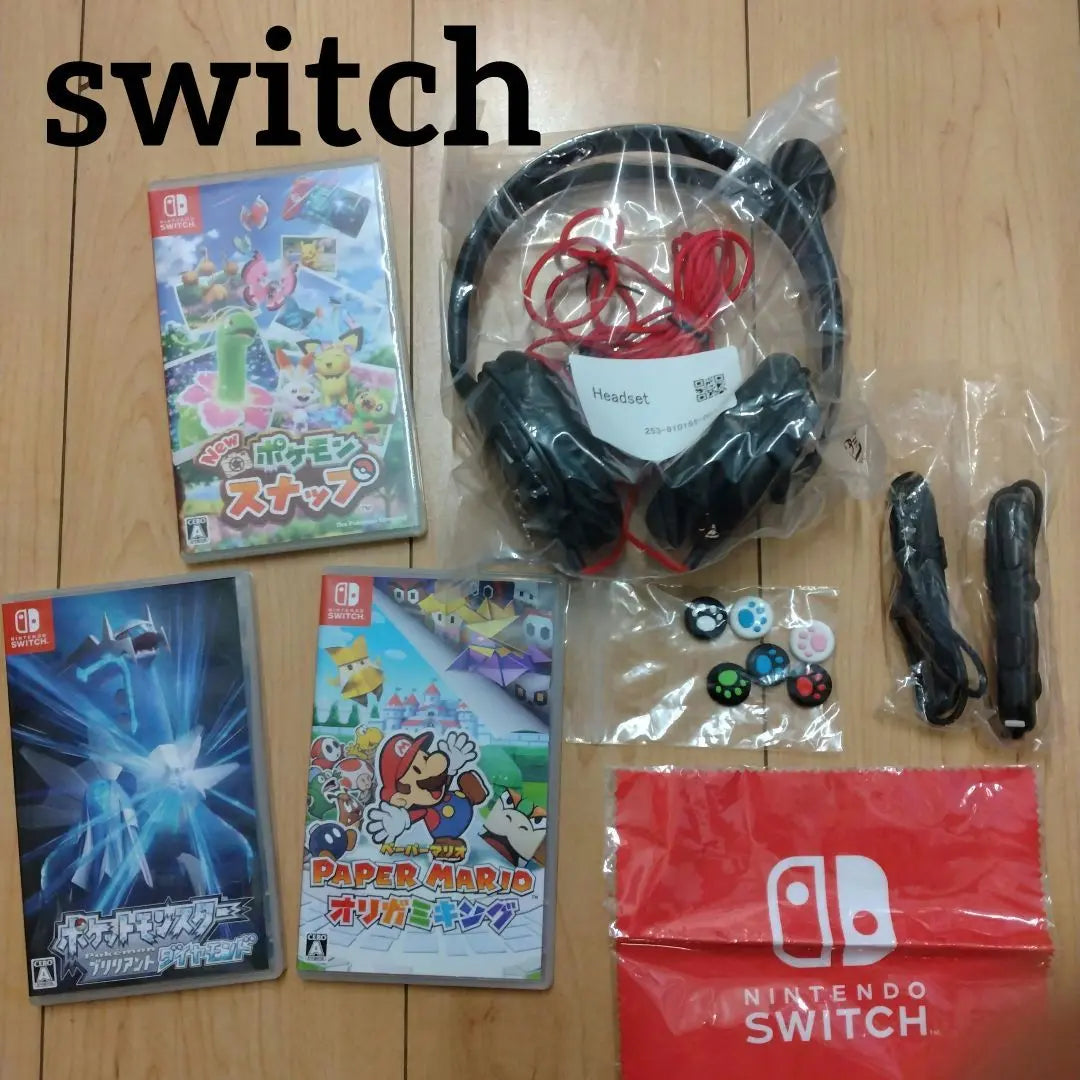 switch game software pokemon mario gaming headset