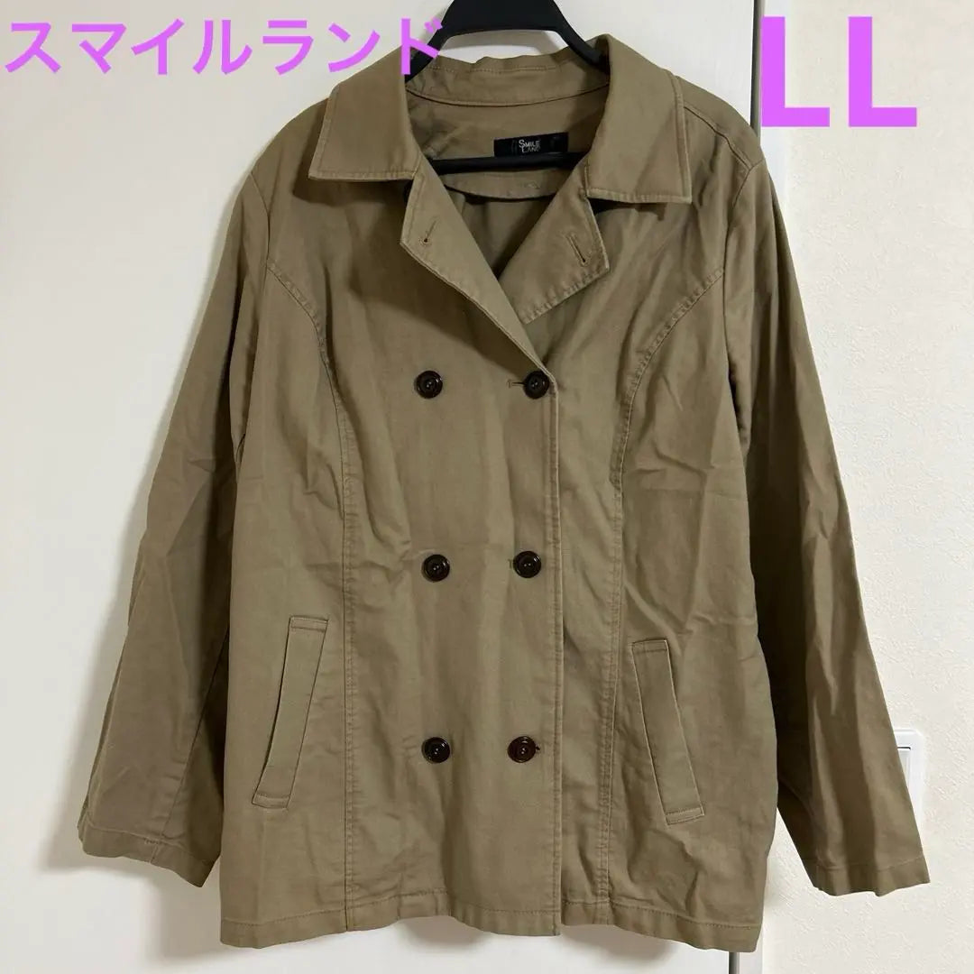 [Large size Smileland] 3.4L Khaki beige peacoat jacket