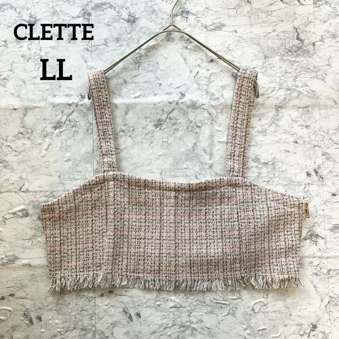 CLETTE♡Cret Spring Color Tweed Bustier Large Size LL XL