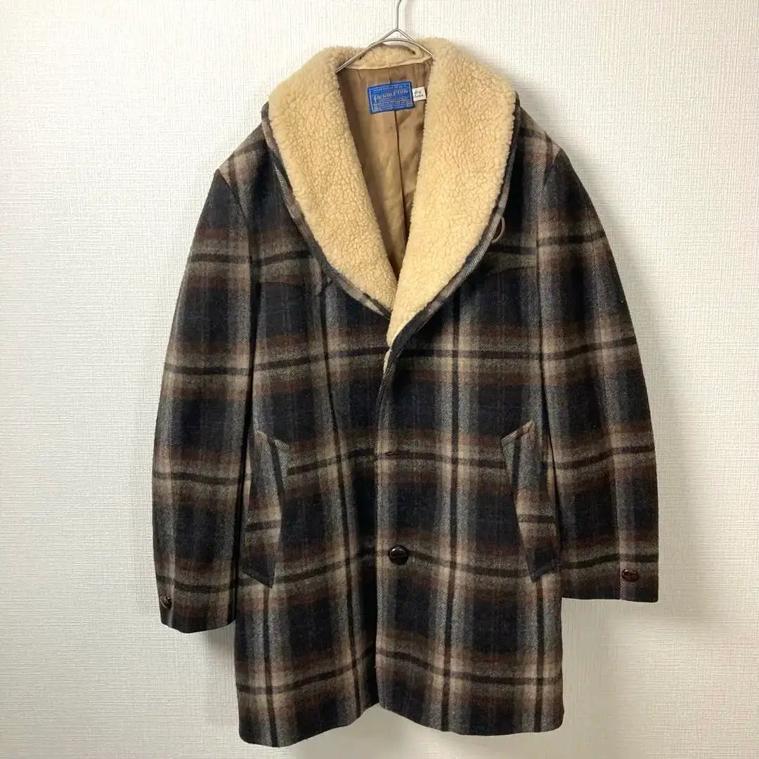 155 80s PENDLETON shawl collar woolcoat