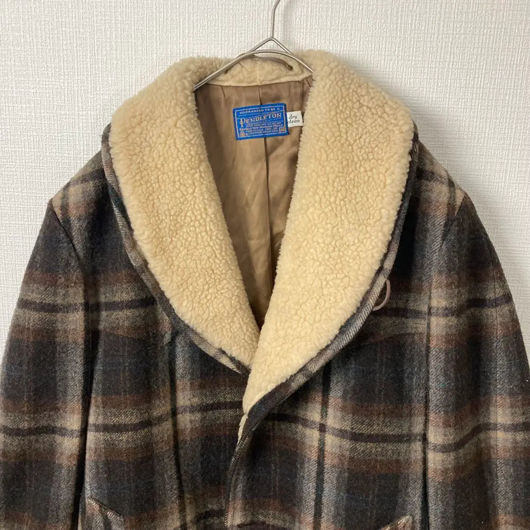 155 80s PENDLETON shawl collar woolcoat