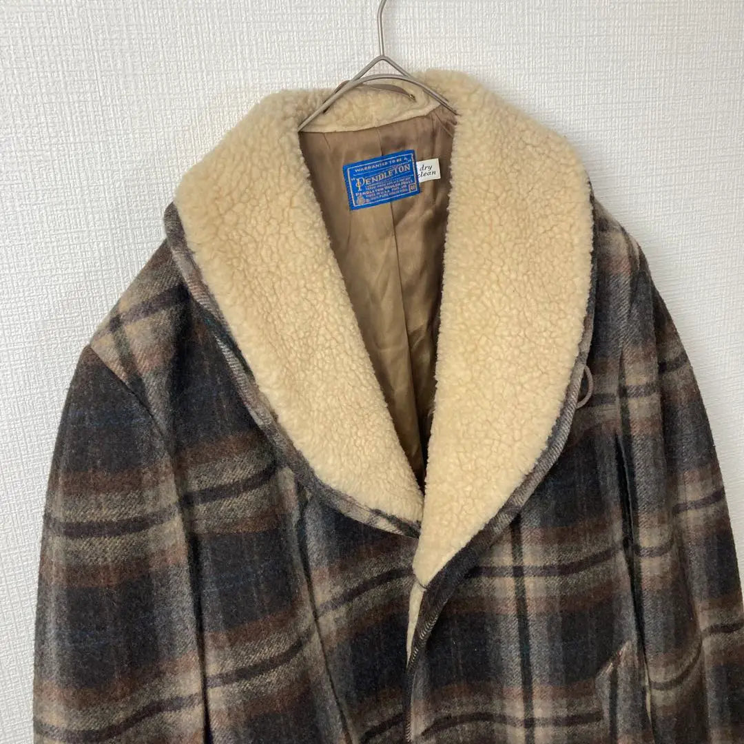 155 80s PENDLETON shawl collar woolcoat