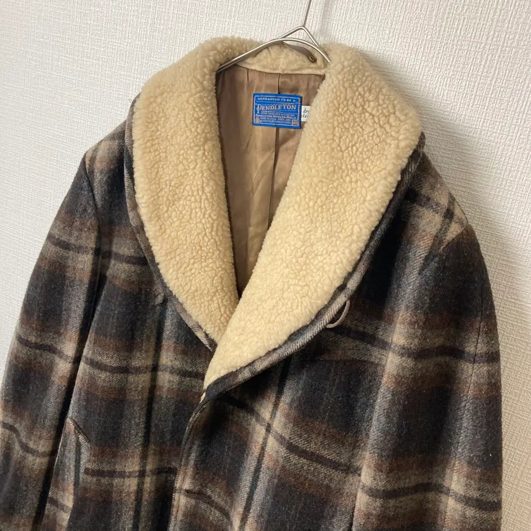 155 80s PENDLETON shawl collar woolcoat