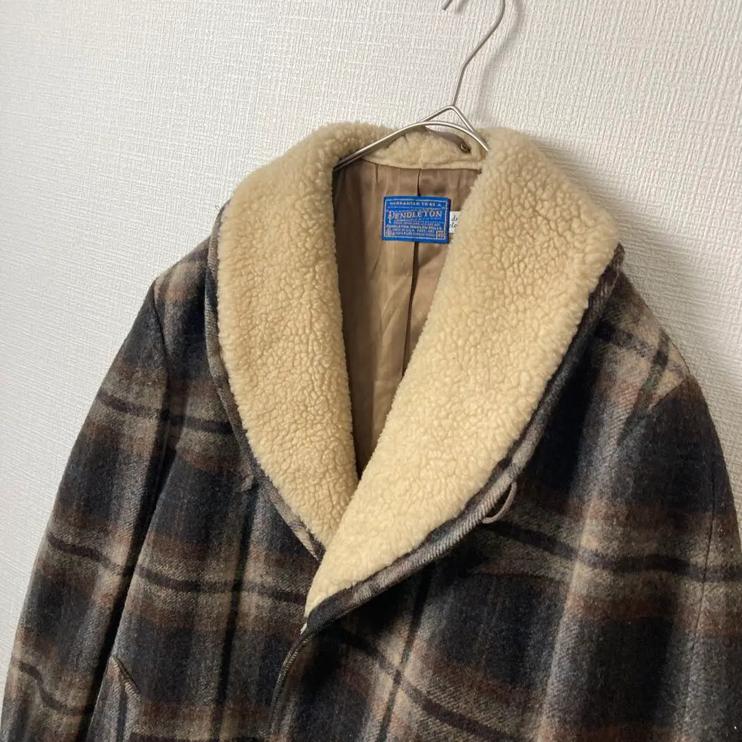 155 80s PENDLETON shawl collar woolcoat