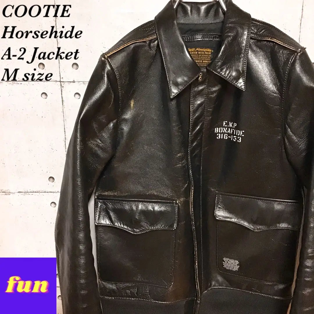 <One-of-a-kind> COOTIE Horsehide A-2 Jacket M