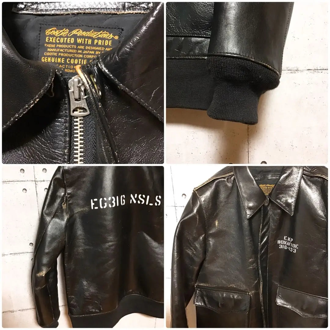 <One-of-a-kind> COOTIE Horsehide A-2 Jacket M