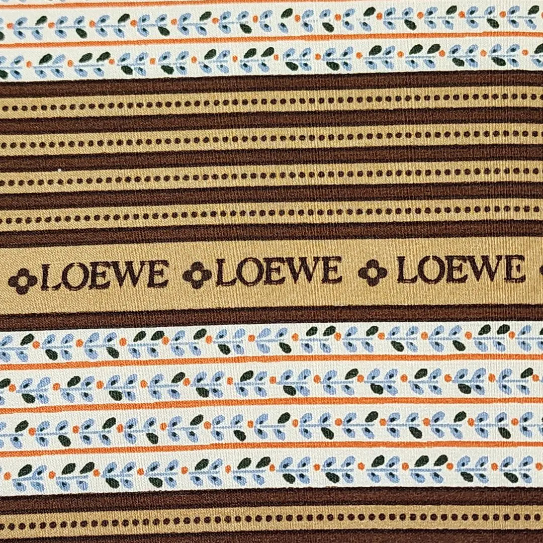 ★LOEWE★ Large Scarf Check Square Casual Brown