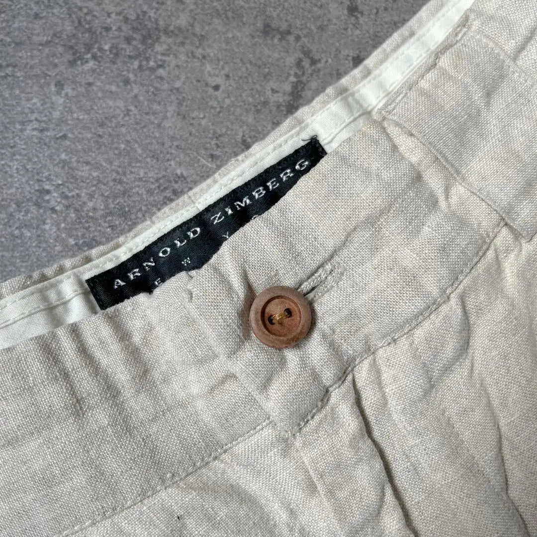 natural linen pants offwhite tuck slacks