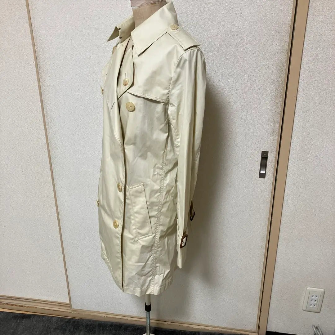 Burberry 38 Talla Crema Doble Pecho Trench Court | 38 サイズ クリーム色 ダブルブレスト トレンチコート