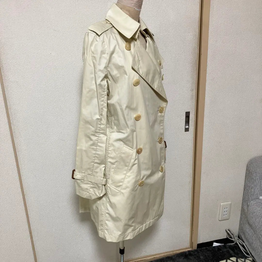 Burberry 38 Talla Crema Doble Pecho Trench Court | 38 サイズ クリーム色 ダブルブレスト トレンチコート