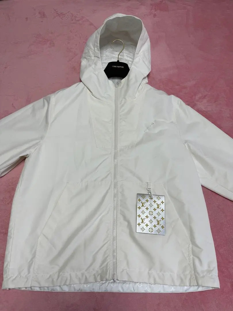 Excellent condition Louis Vuitton double-sided nylon jacket Monogram Men's 50 White