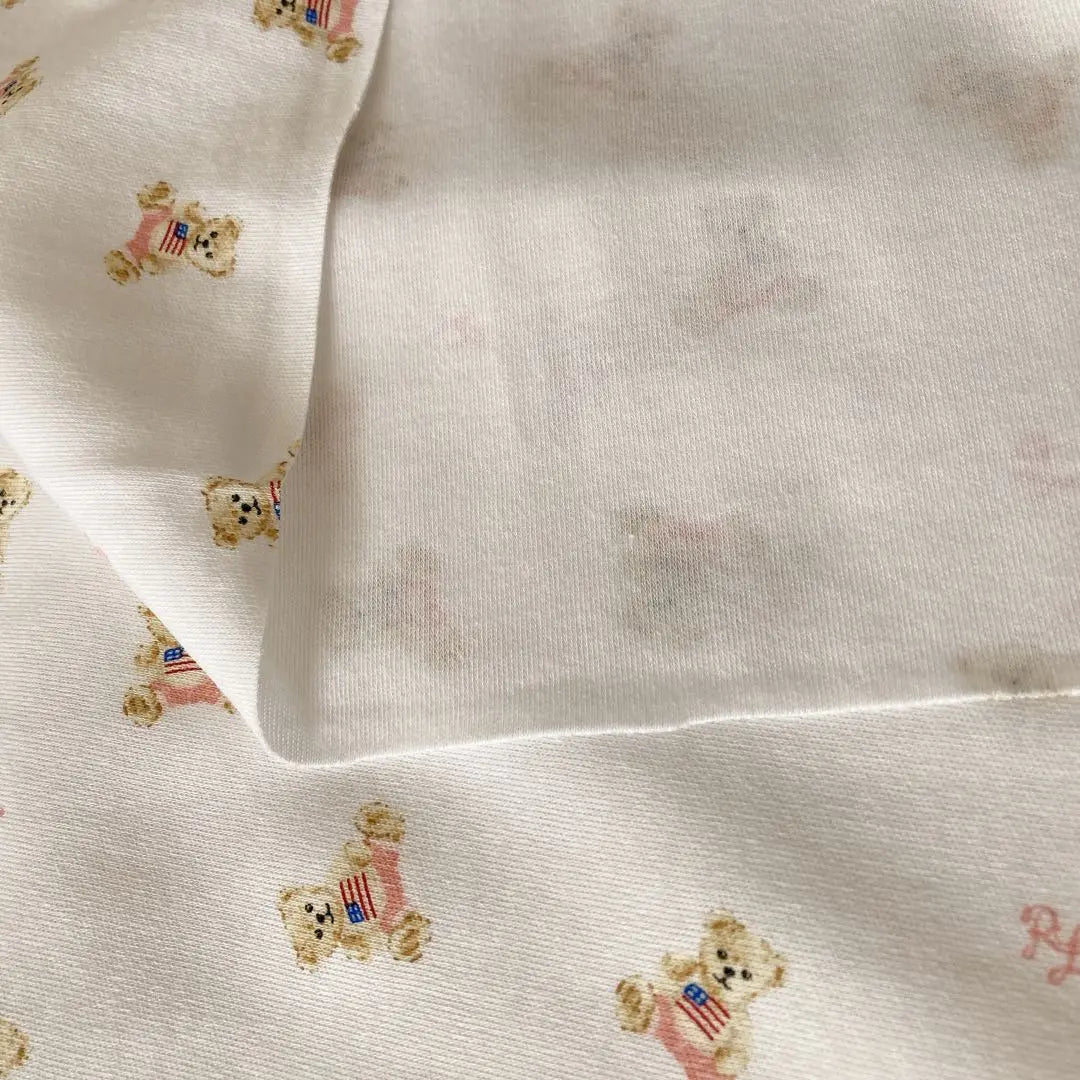 160 x 50 thin knit fabric bear cotton