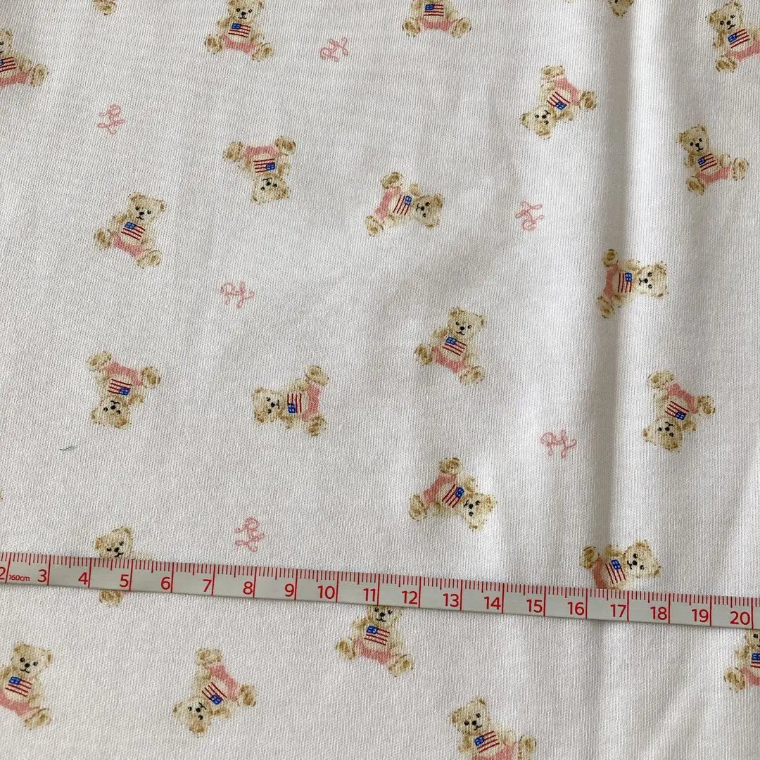 160 x 50 thin knit fabric bear cotton