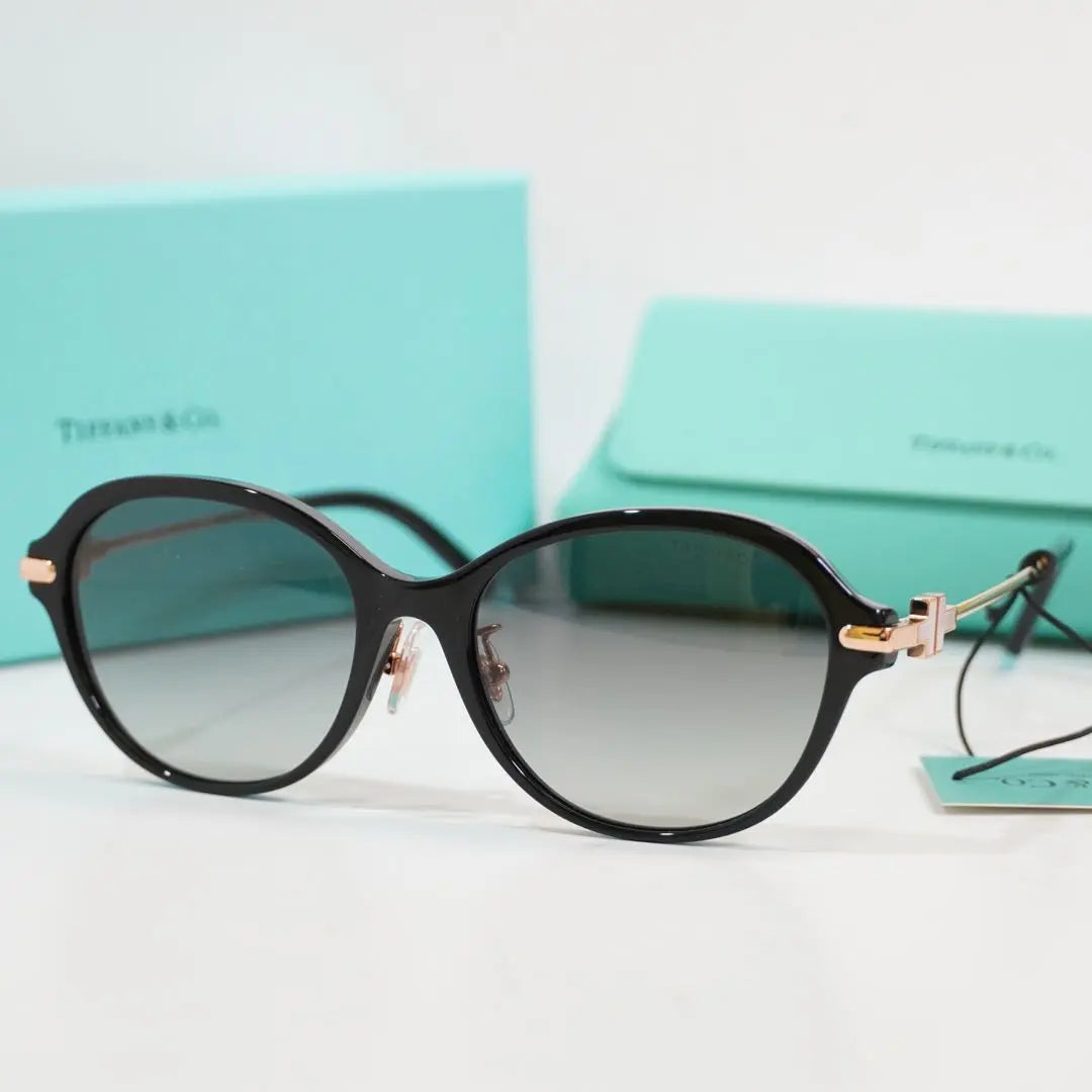 Gafas de sol TIFFANY nuevas, sin usar, con montura en oro rosa y negro