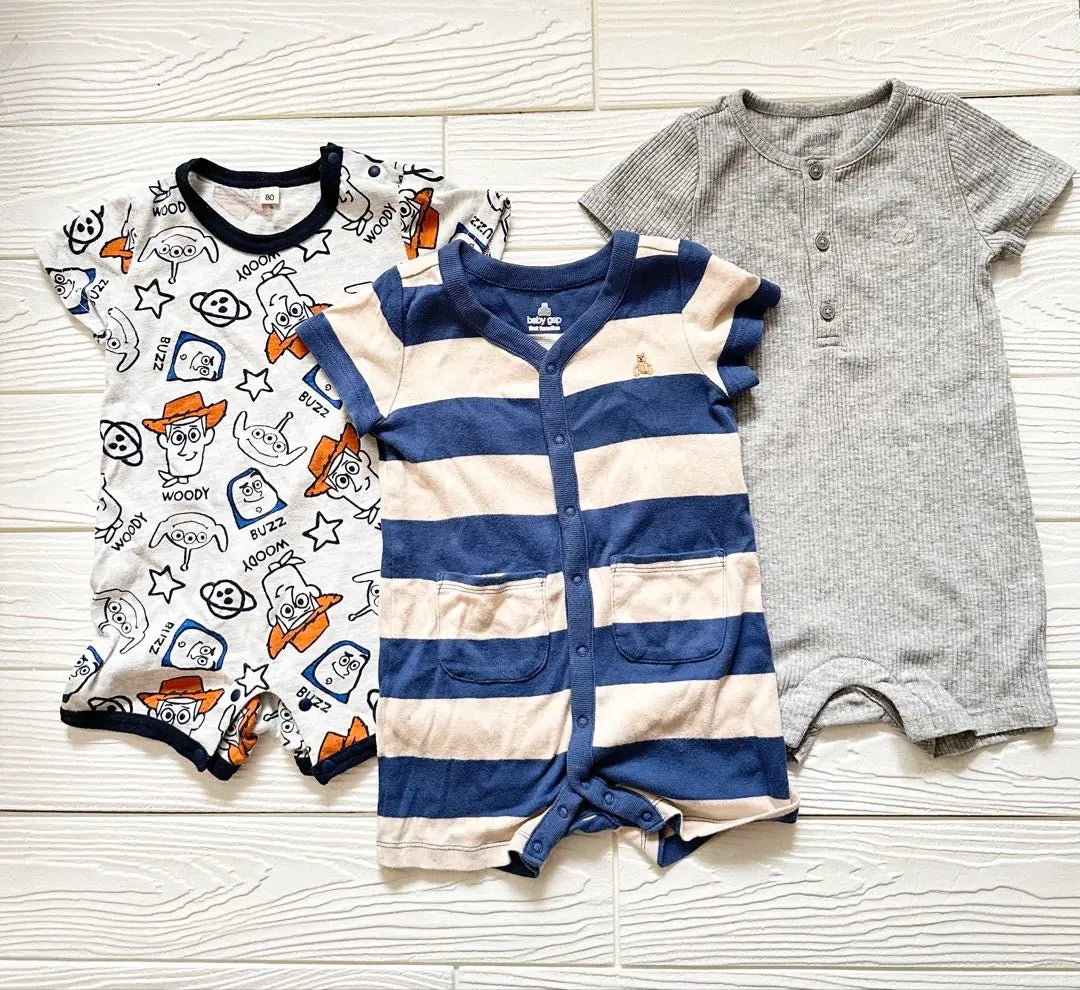 ⭐️80 ⭐️Romper 3-piece set, short sleeves, bulk sale, GAP Children's clothing, baby clothing