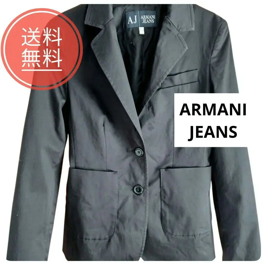 ARMANI JEANS Black Tailored Jacket USA4