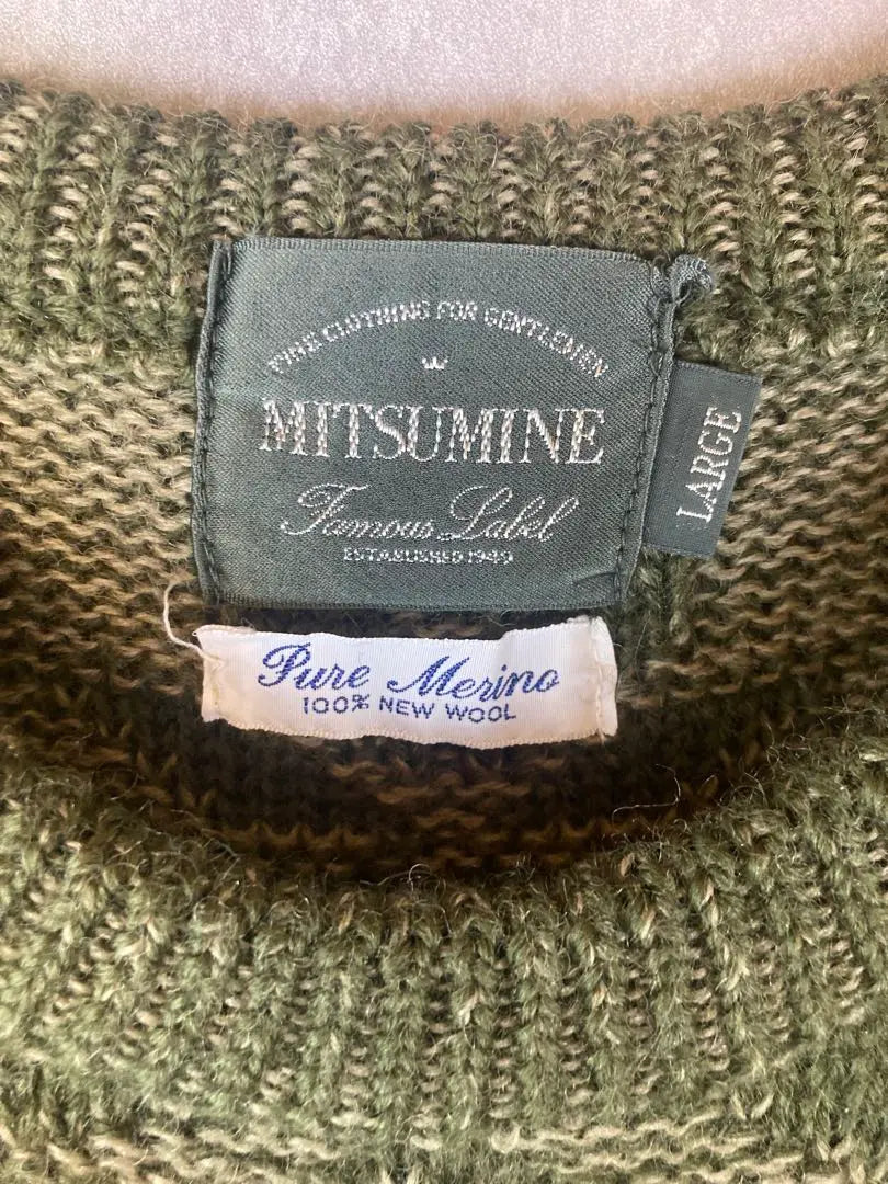 ★ 100% pura lana merino ★ MITSUMINE Hecho en Japón La talla L se siente bien | ★100%ピュアメリノウール★MITSUMINE 日本製 Lサイズ 気持ちいい