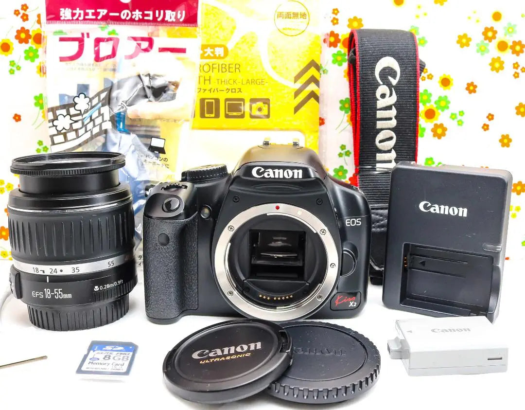 Canon Canon Kiss X2 ☆ Transferir a un teléfono inteligente ☆ Con caja original ♪ ☆ Recomendación para principiantes | キャノン Beso de Canon x2☆スマホに転送☆元箱付き♪☆初心者おススメ