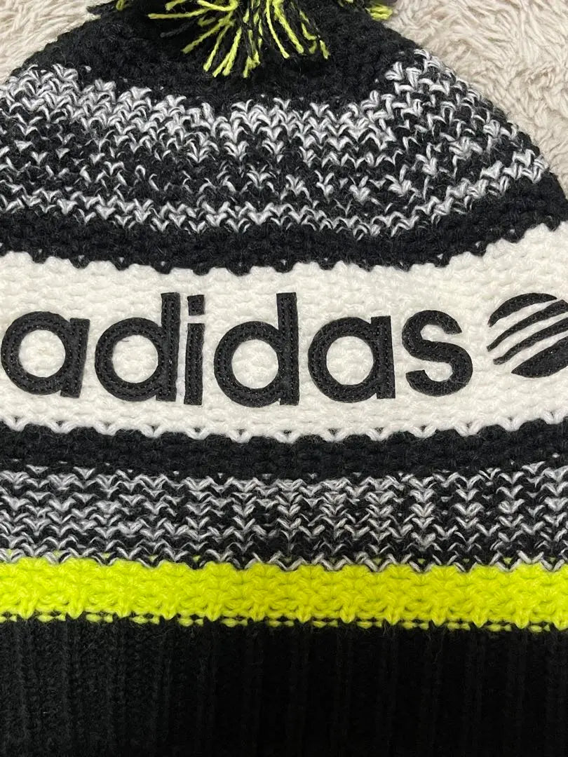 00S Adidas Knit Cap Pom Ponnit Hat Beanie Y2K