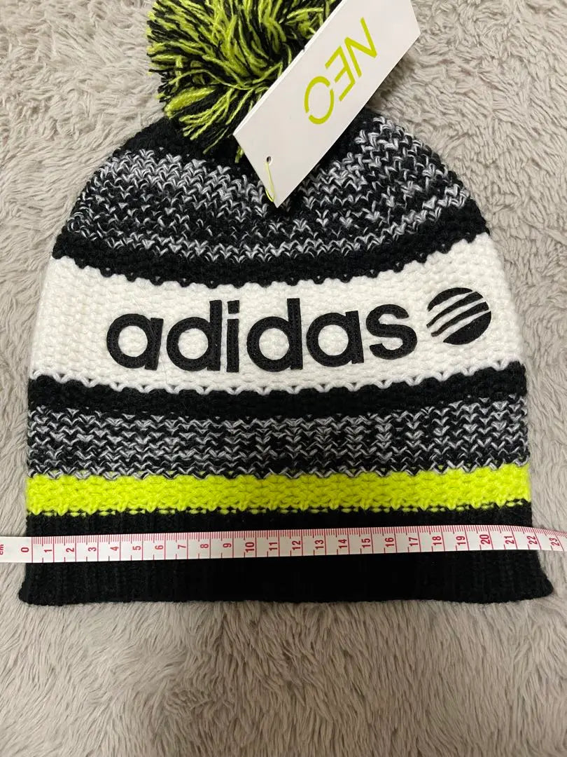 00S Adidas Knit Cap Pom Ponnit Hat Beanie Y2K