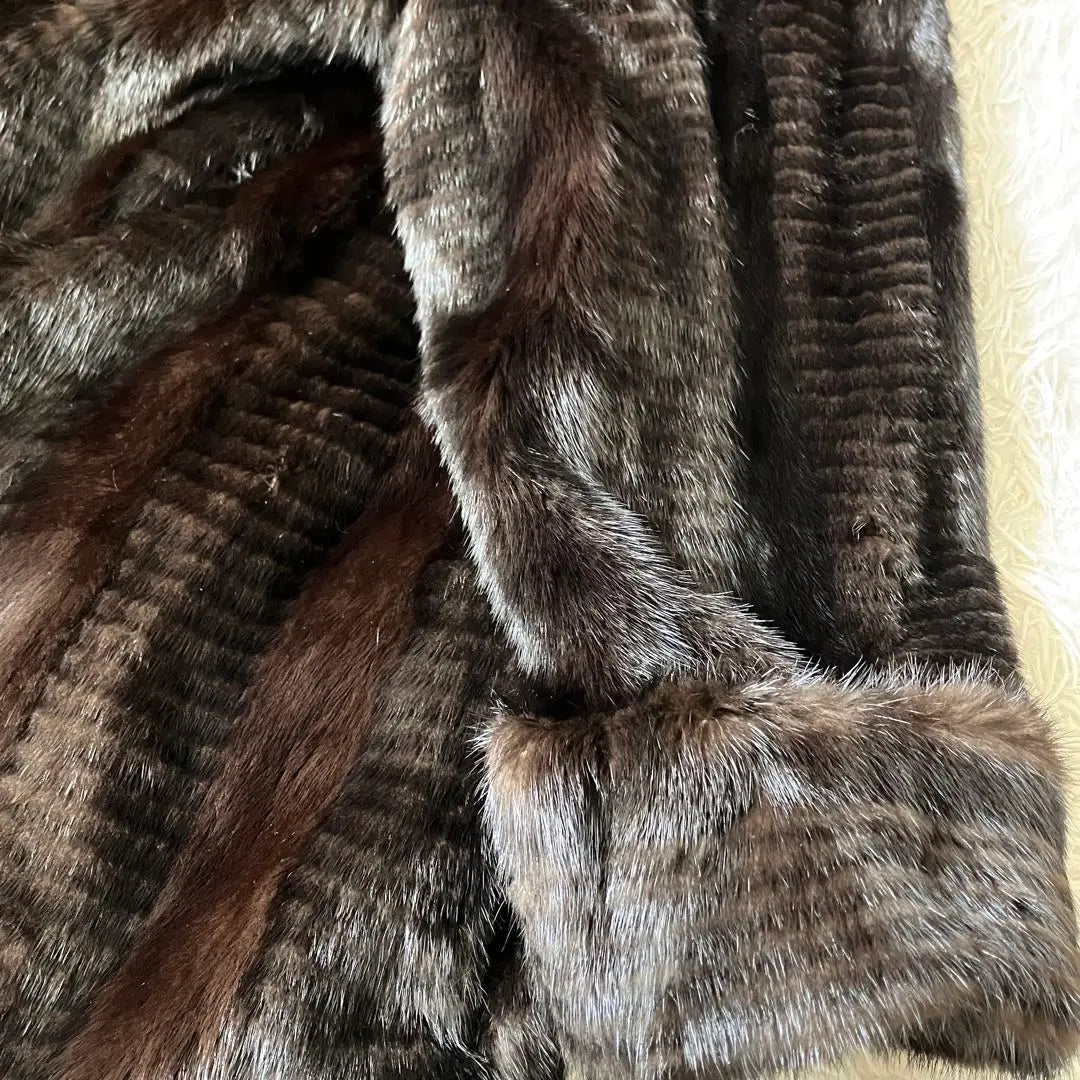 Large size ✨Extremely beautiful ✨SAGA MINK Mink Fur Long Coat High-quality Silver Label