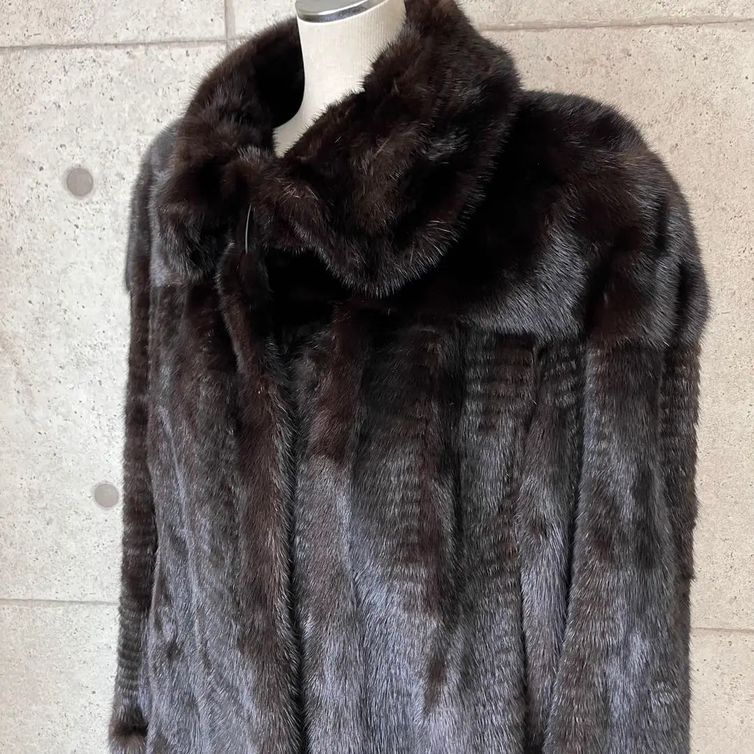 Large size ✨Extremely beautiful ✨SAGA MINK Mink Fur Long Coat High-quality Silver Label