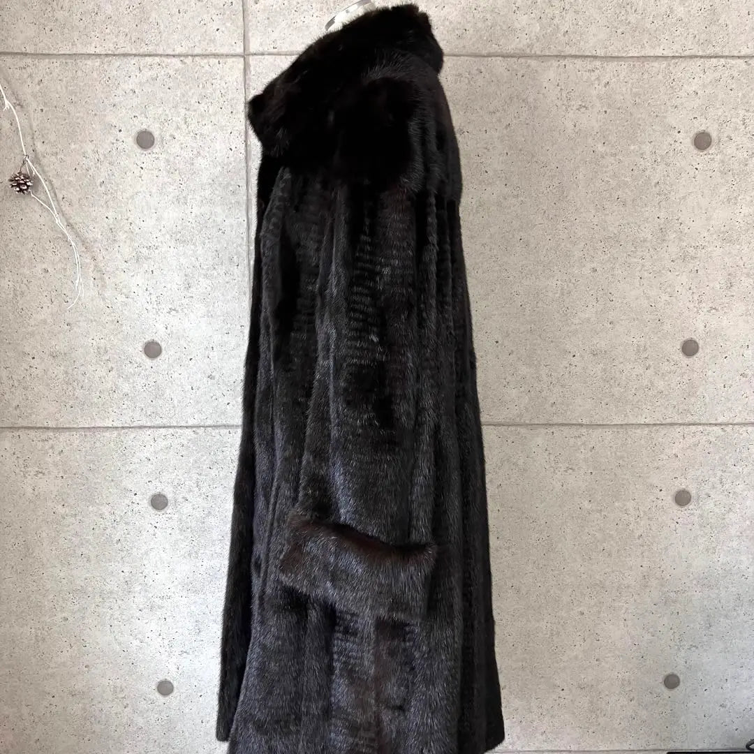 Large size ✨Extremely beautiful ✨SAGA MINK Mink Fur Long Coat High-quality Silver Label