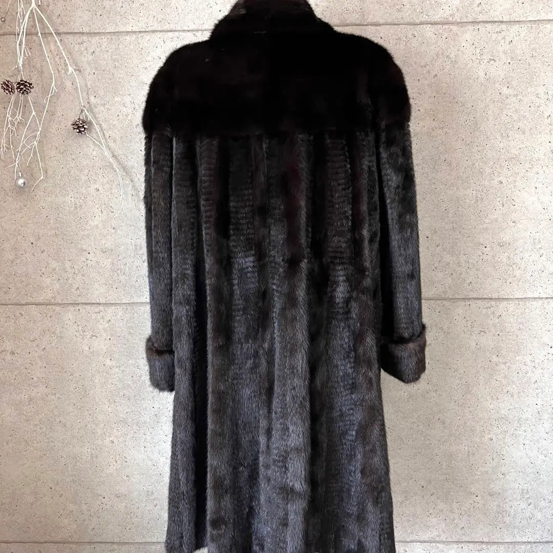 Large size ✨Extremely beautiful ✨SAGA MINK Mink Fur Long Coat High-quality Silver Label