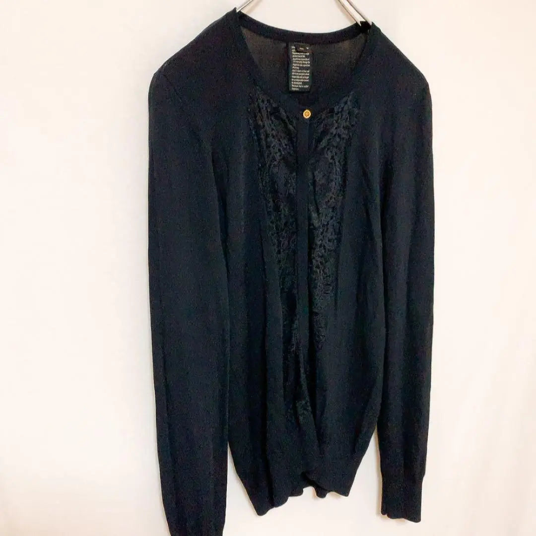 Sob Cardigan manga larga encaje transparente Bolero mezcla tamaño libre A962 | ソブ カーディガン 長袖 レース 透け感 ボレロ 混紡 フリーサイズ a962