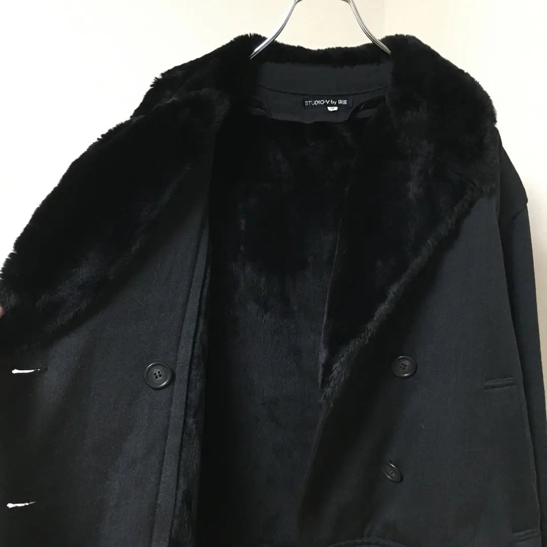 [STUDIO-V by IRIE] Wool coat double button fur short