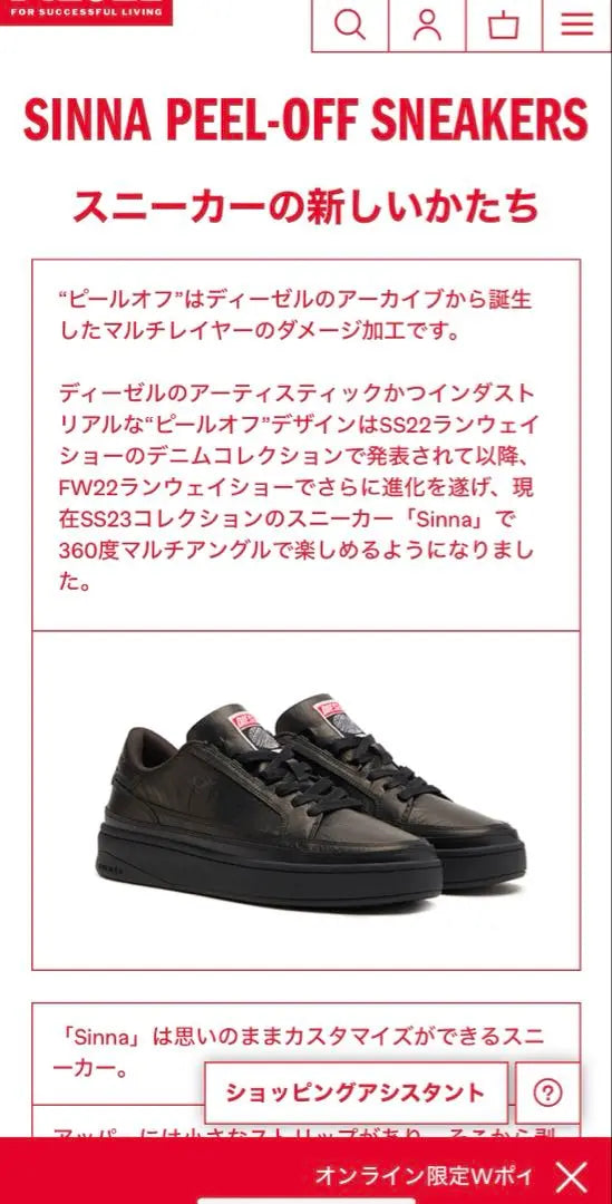 [⚠︎Price without box] Sinna Series DIESEL Damaged Sneakers